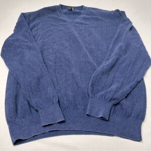 Jos. A. Bank V-Neck Sweater in blue - vintage